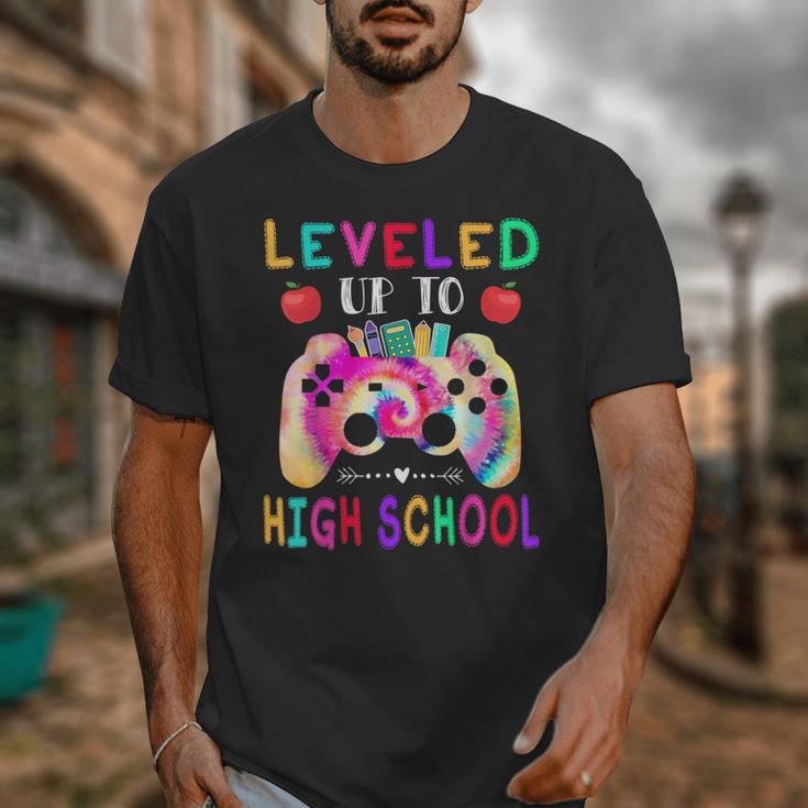 Leveled Up To High School Gaming Fun Back To School Tie Dye Unisex T-Shirt