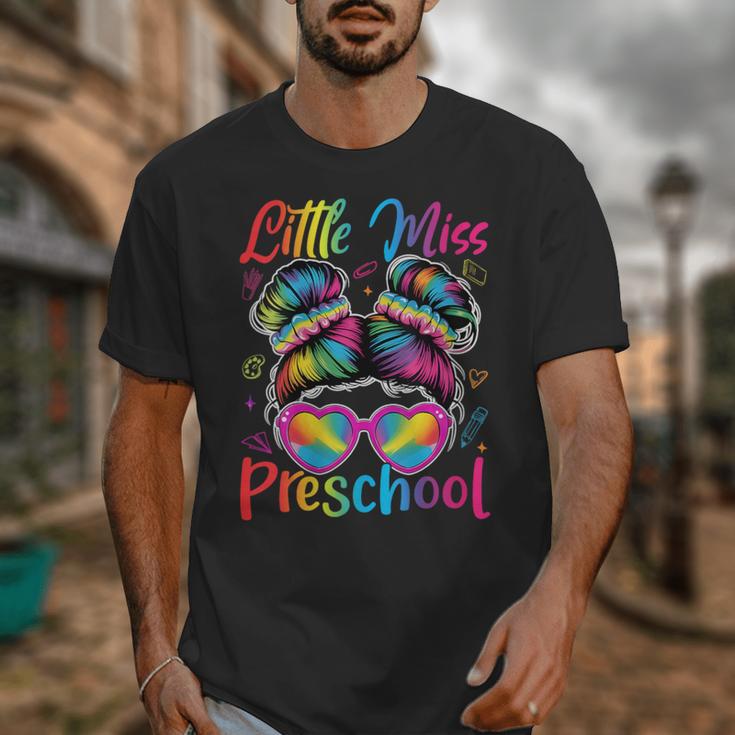 Little Miss Preschool Messy Bun Back To School Girl Women Unisex T-Shirt Little Miss Preschool Messy Bun Back To School Girl Women Unisex T-Shirt