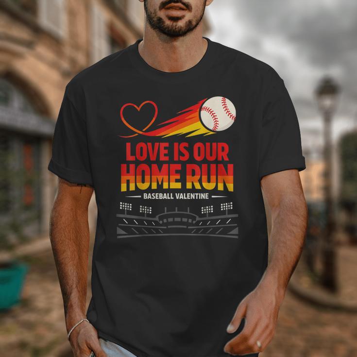 Love Is Our Home Run Baseball Valentine Couple Unisex T-Shirt Love Is Our Home Run Baseball Valentine Couple Unisex T-Shirt