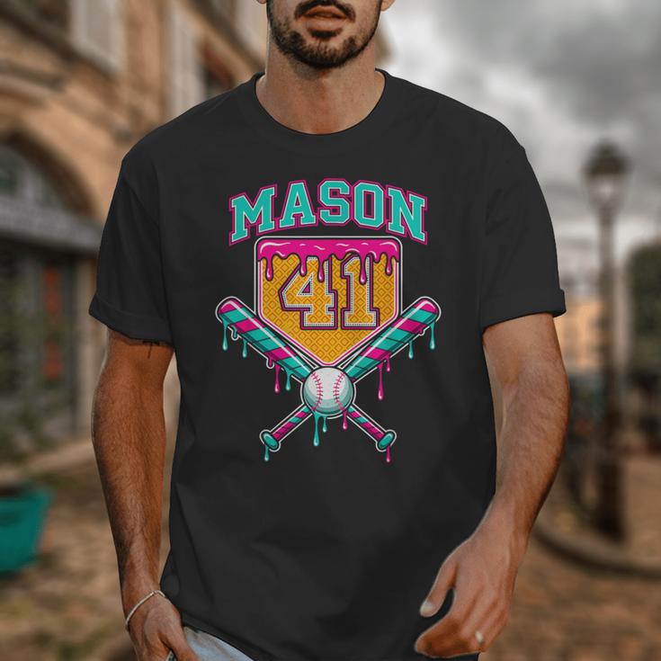 Mason 41 Meme Ice Cream Drip Baseball Birthday Costume Unisex T-Shirt Mason 41 Meme Ice Cream Drip Baseball Birthday Costume Unisex T-Shirt