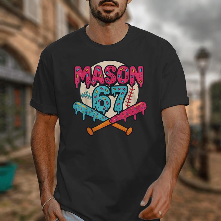 Mason 67 Ice Cream Drip Baseball Meme Graphics Unisex T-Shirt Mason 67 Ice Cream Drip Baseball Meme Graphics Unisex T-Shirt