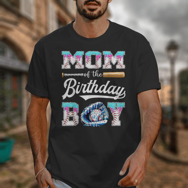 Mom Of The Birthday Boy Baseball Ice Cream Drip Matching Unisex T-Shirt Mom Of The Birthday Boy Baseball Ice Cream Drip Matching Unisex T-Shirt