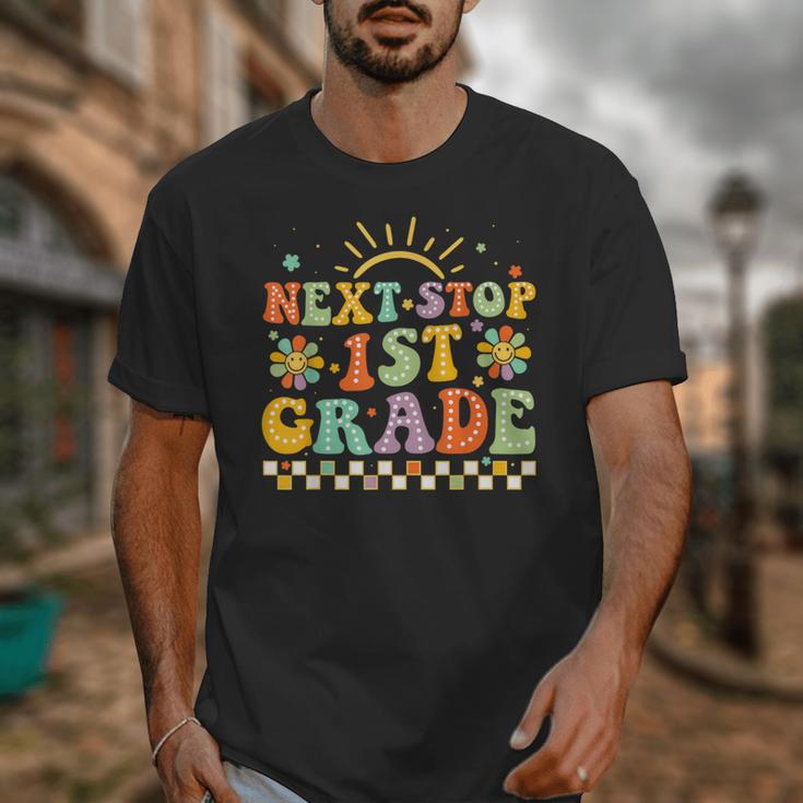 Next Stop 1st Grade Groovy Retro First Grade Back To School Unisex T-Shirt Next Stop 1st Grade Groovy Retro First Grade Back To School Unisex T-Shirt