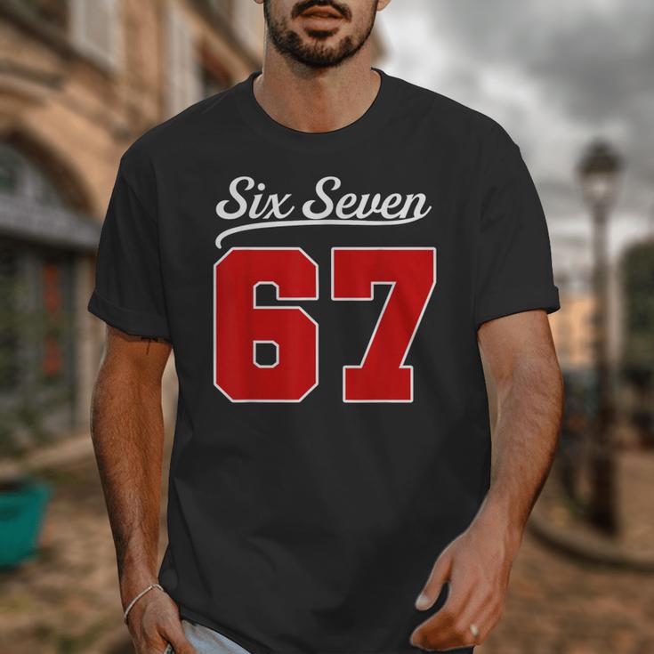 Number 67 Numbered Six Seven Baseball Jersey Style Team 67 Unisex T-Shirt Number 67 Numbered Six Seven Baseball Jersey Style Team 67 Unisex T-Shirt