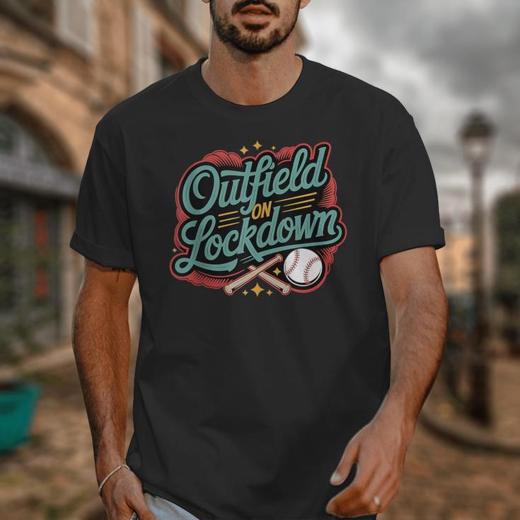 Outfield On Lockdown Baseball Defense Sports Unisex T-Shirt