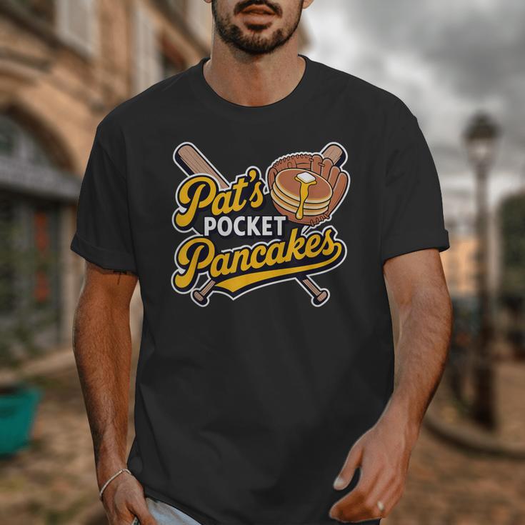 Pat's Pocket Pancakes Baseball Glove Stack Syrup Unisex T-Shirt Pat's Pocket Pancakes Baseball Glove Stack Syrup Unisex T-Shirt