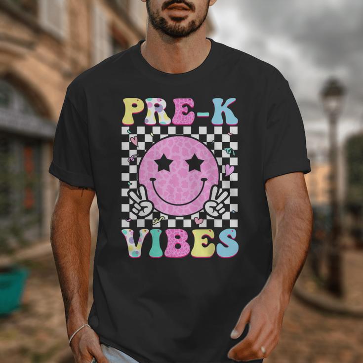 Pre-K Vibes Groovy Back To School PreK Preschool Girls Kids Unisex T-Shirt