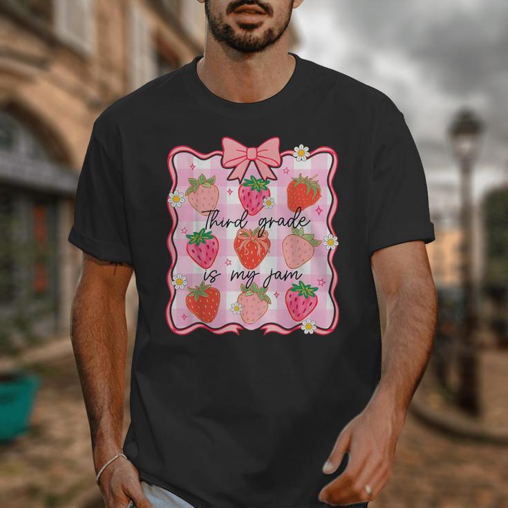 Preppy Back To School 3rd Grade Is My Jam Strawberry Bow Unisex T-Shirt Preppy Back To School 3rd Grade Is My Jam Strawberry Bow Unisex T-Shirt