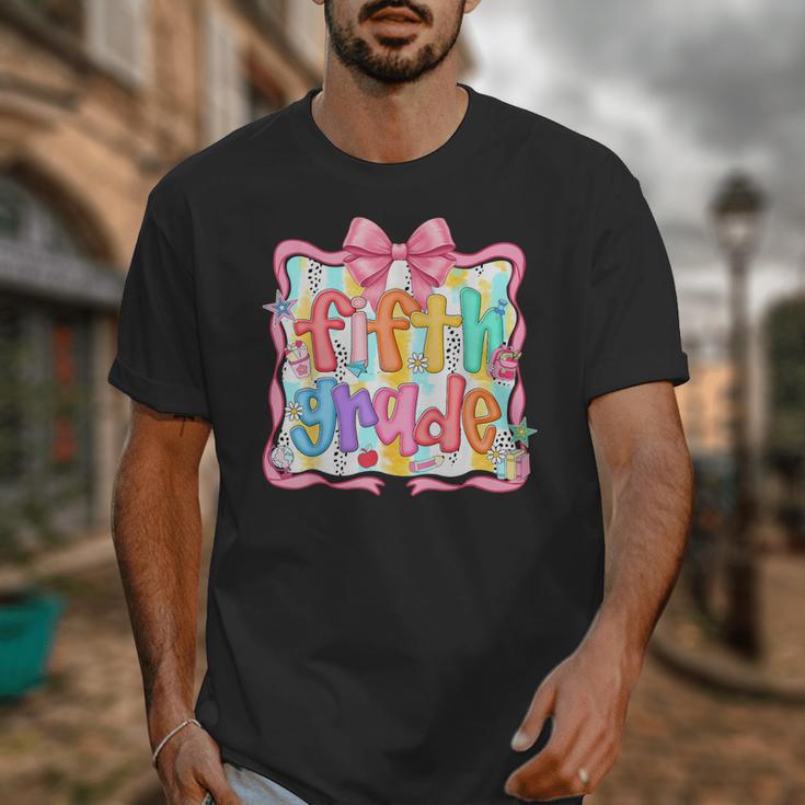 Preppy Back To School Fifth Grade Coquette Bow Women Girl Unisex T-Shirt Preppy Back To School Fifth Grade Coquette Bow Women Girl Unisex T-Shirt