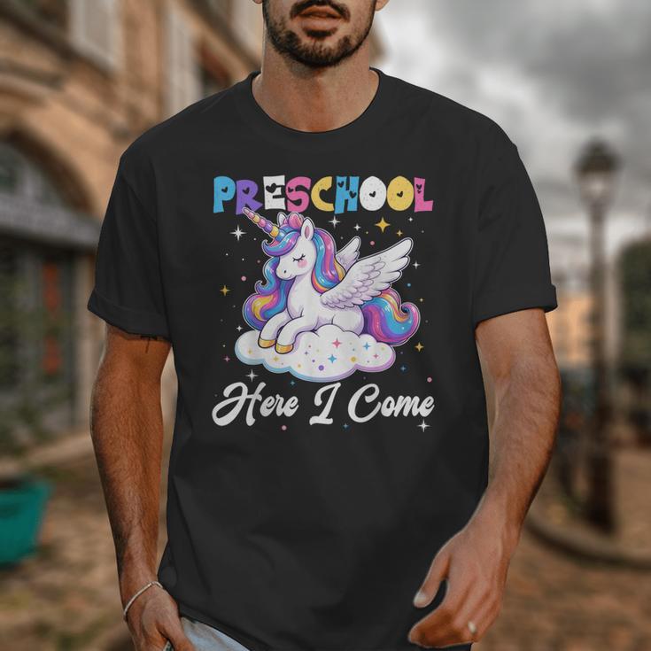 Preschool Here I Come Unicorn Back To School Girl Student Unisex T-Shirt