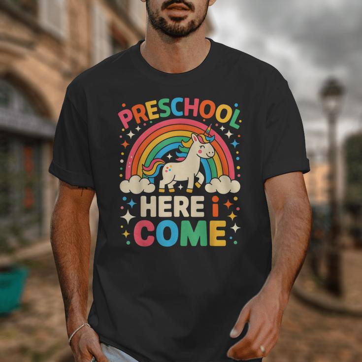 Preschool Here I Come Unicorn Back To School Preschool Girls Unisex T-Shirt Preschool Here I Come Unicorn Back To School Preschool Girls Unisex T-Shirt