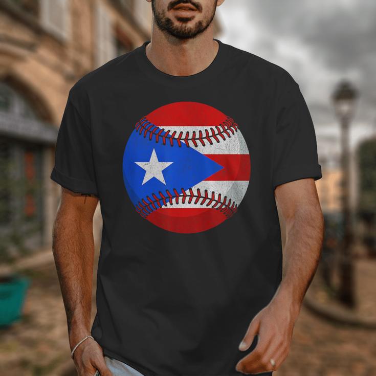 Puerto Rico Baseball Flag Boricua Beisbol Fan Gear Unisex T-Shirt