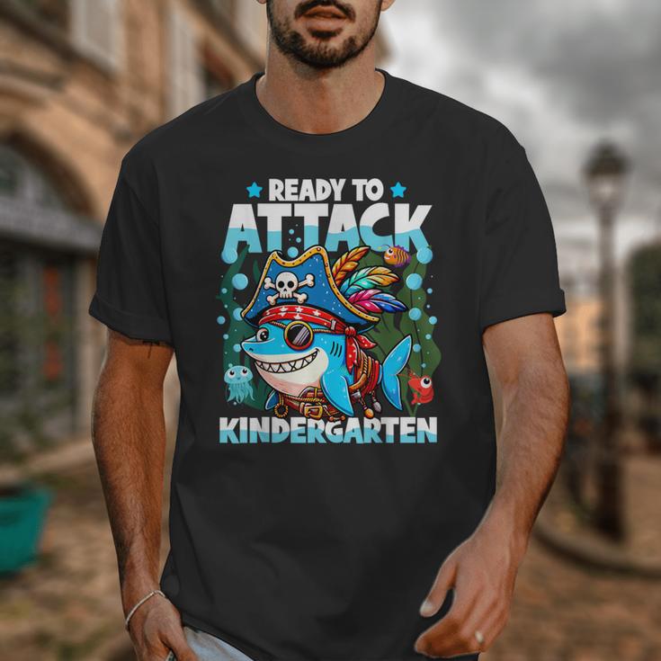 Ready To Attack Kindergarten Pirate Shark Back To School Unisex T-Shirt Ready To Attack Kindergarten Pirate Shark Back To School Unisex T-Shirt