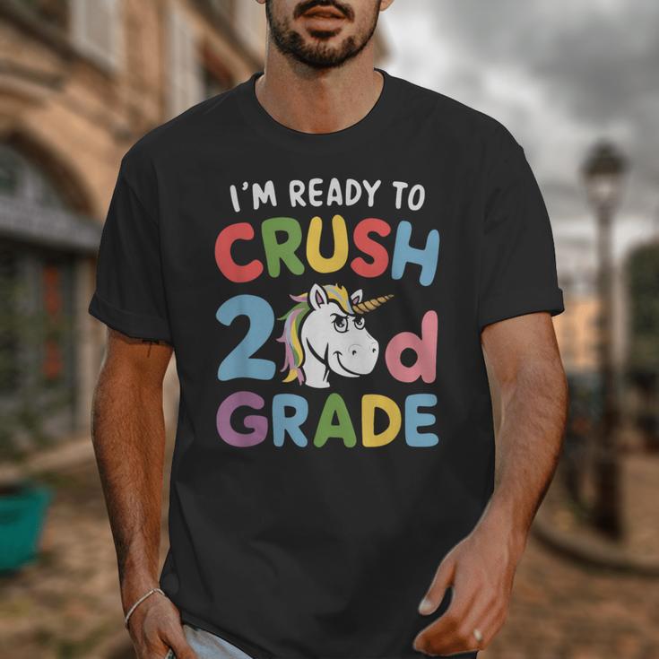 Im Ready To Crush 2nd Grade Boy Unicorn Back To School Unisex T-Shirt Im Ready To Crush 2nd Grade Boy Unicorn Back To School Unisex T-Shirt