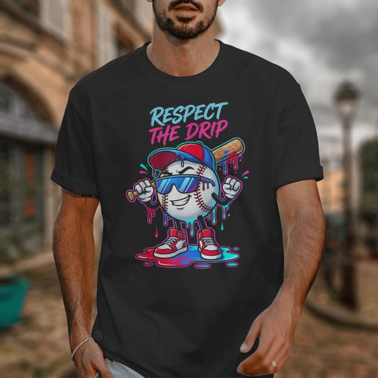 Respect The Drip Baseball Bat Sunglasses Mascot Unisex T-Shirt Respect The Drip Baseball Bat Sunglasses Mascot Unisex T-Shirt
