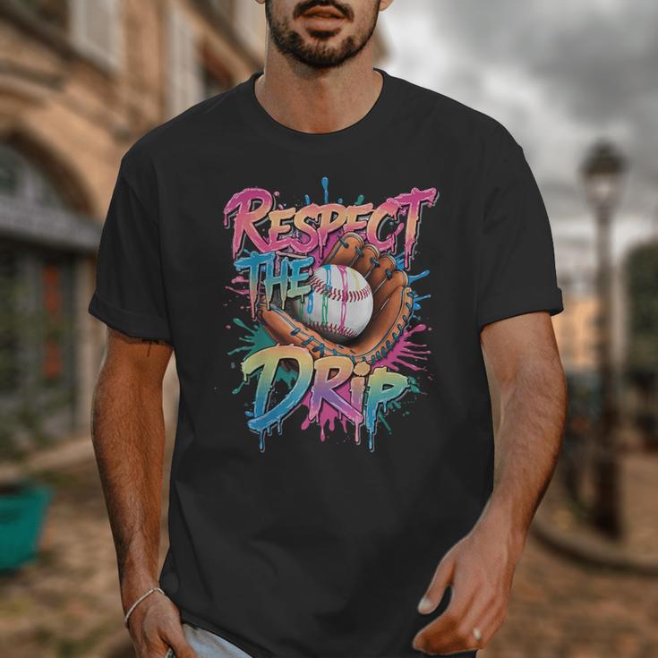 Respect The Drip Baseball Drip Glove Youth Boys Girls Player Unisex T-Shirt