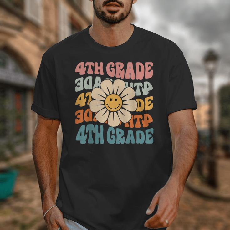 Retro 4th Grade Daisy Colorful Back To School Fourth Grade Unisex T-Shirt