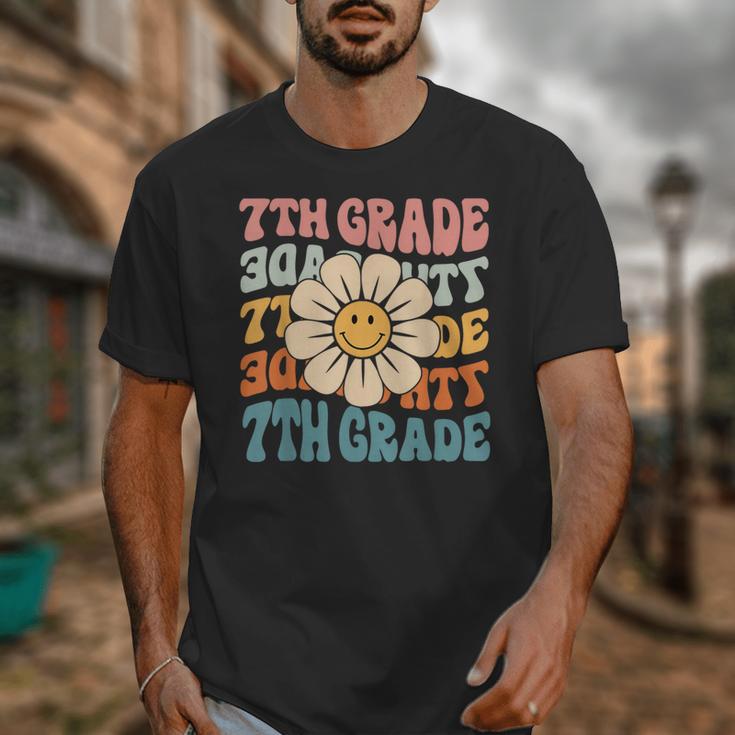 Retro 7th Grade Daisy Colorful Back To School Seventh Grade Unisex T-Shirt