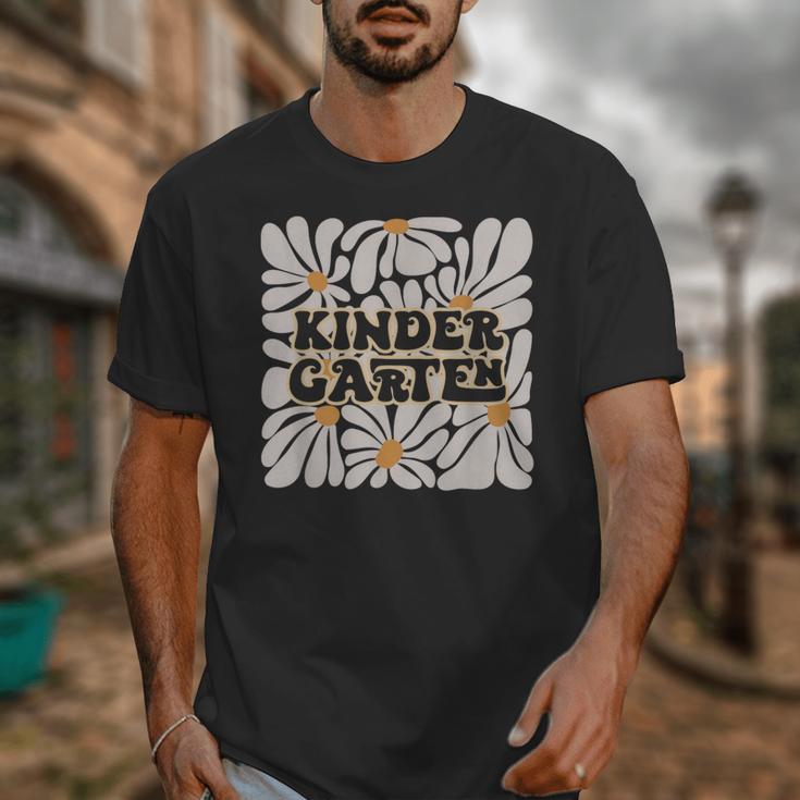 Retro Flower Power Squared Kindergarten Back To School Unisex T-Shirt