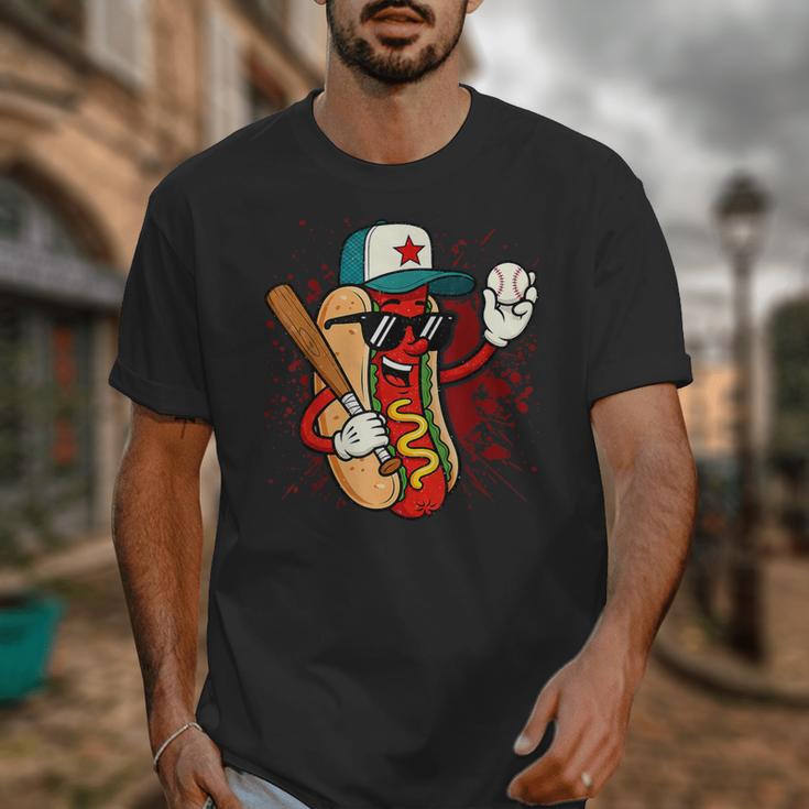 Retro Vintage Baseball Hot Dogs Unisex T-Shirt