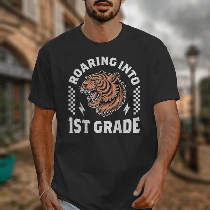 Roaring Into 1st Grade Roaring Tiger Back To School Boy Girl Unisex T-Shirt Roaring Into 1st Grade Roaring Tiger Back To School Boy Girl Unisex T-Shirt