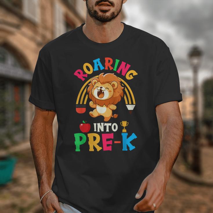 Roaring Into Pre-Kindergarten Lion Pre K Back To School Unisex T-Shirt Roaring Into Pre-Kindergarten Lion Pre K Back To School Unisex T-Shirt