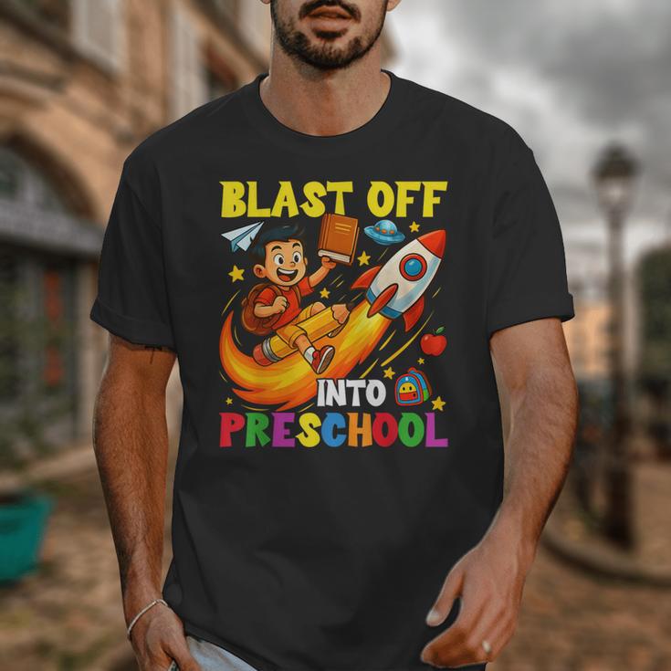 Rocket Blast Off Into Preschool Back To School Unisex T-Shirt