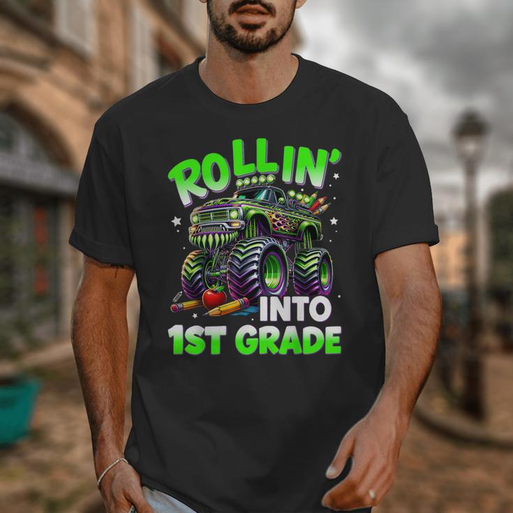 Rollin' Into 1st Grade Monster Truck Back To School Boys Unisex T-Shirt