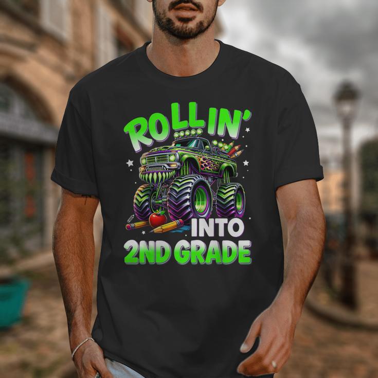 Rollin' Into 2nd Grade Monster Truck Back To School Boys Unisex T-Shirt Rollin' Into 2nd Grade Monster Truck Back To School Boys Unisex T-Shirt
