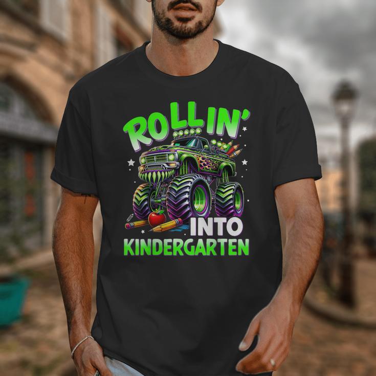 Rollin' Into Kindergarten Monster Truck Back To School Boys Unisex T-Shirt Rollin' Into Kindergarten Monster Truck Back To School Boys Unisex T-Shirt
