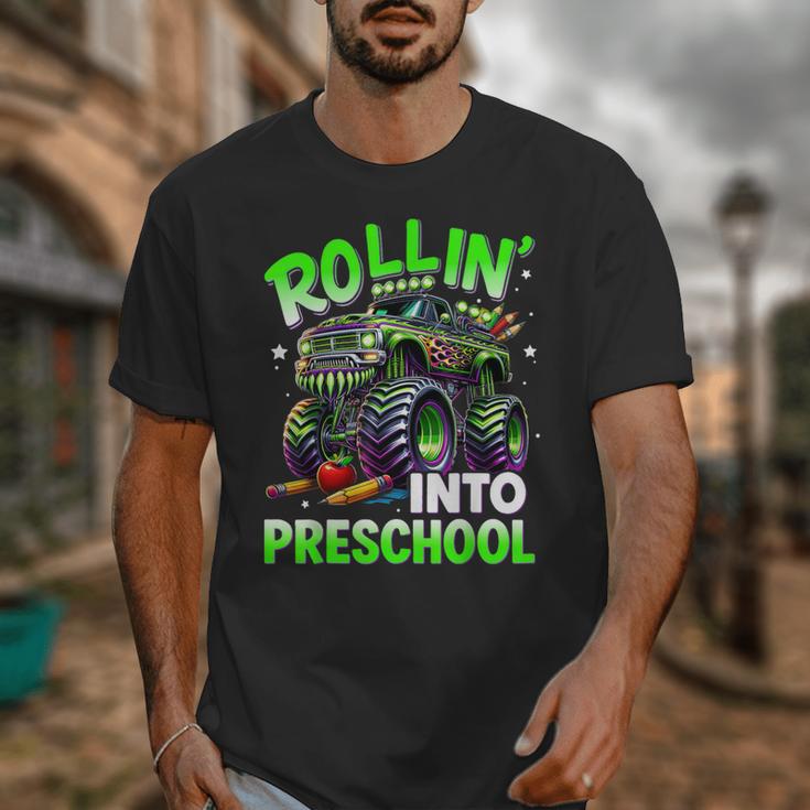 Rollin' Into Preschool Monster Truck Back To School Boys Unisex T-Shirt Rollin' Into Preschool Monster Truck Back To School Boys Unisex T-Shirt