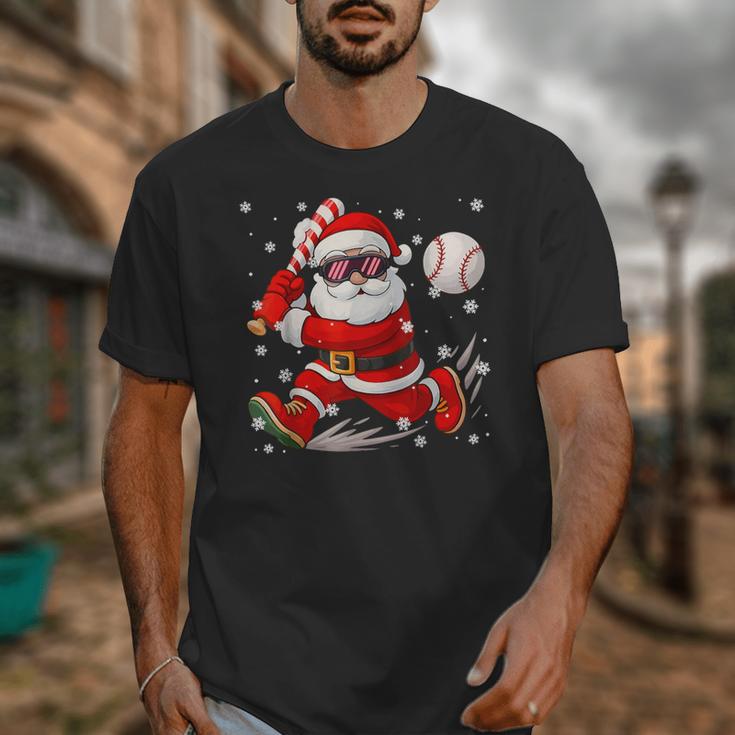 Santa Baseball Christmas Pajamas Xmas Men Boy Toddlers Unisex T-Shirt Santa Baseball Christmas Pajamas Xmas Men Boy Toddlers Unisex T-Shirt
