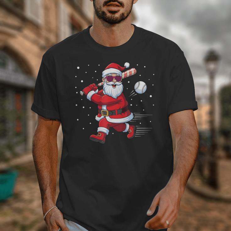 Santa Baseball Christmas Pajamas Xmas Men Kids Boys Unisex T-Shirt Santa Baseball Christmas Pajamas Xmas Men Kids Boys Unisex T-Shirt
