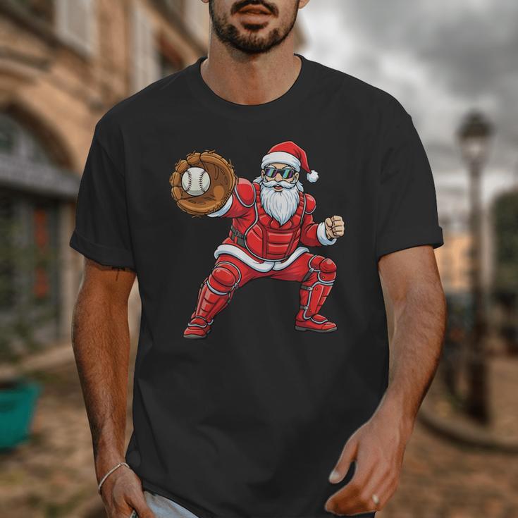 Santa Playing Baseball Baseball Lover Baseballer Xmas Unisex T-Shirt Santa Playing Baseball Baseball Lover Baseballer Xmas Unisex T-Shirt