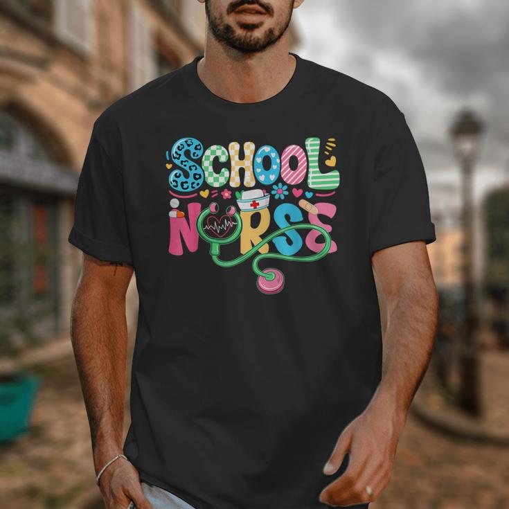 School Nurse Colorful Costume Back To School Nursing Job Unisex T-Shirt