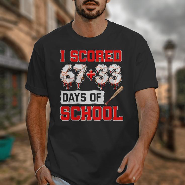 I Scored 6733 100th Days Of School Baseball Six Seven Meme Unisex T-Shirt