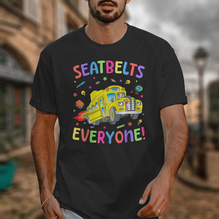 Seatbelt School Bus Driver Everyone Back To School Unisex T-Shirt Seatbelt School Bus Driver Everyone Back To School Unisex T-Shirt