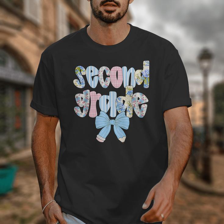 Second Grade Coquette Bow Pencil First Day Back To School Unisex T-Shirt