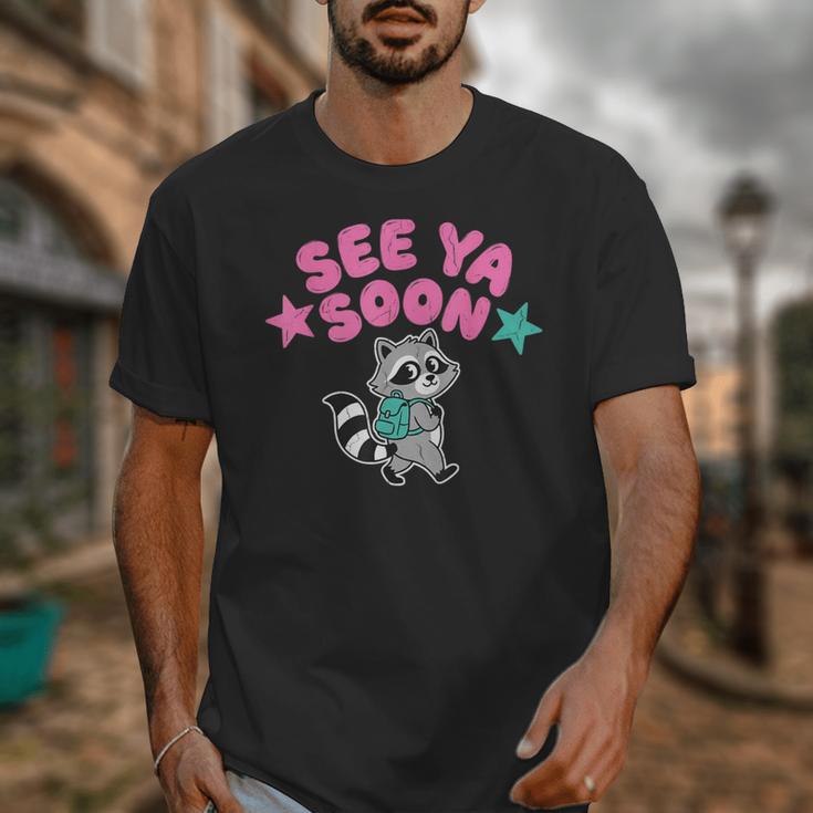 See Ya Soon Summer Cute Raccoon Back To School Kids Student Unisex T-Shirt See Ya Soon Summer Cute Raccoon Back To School Kids Student Unisex T-Shirt