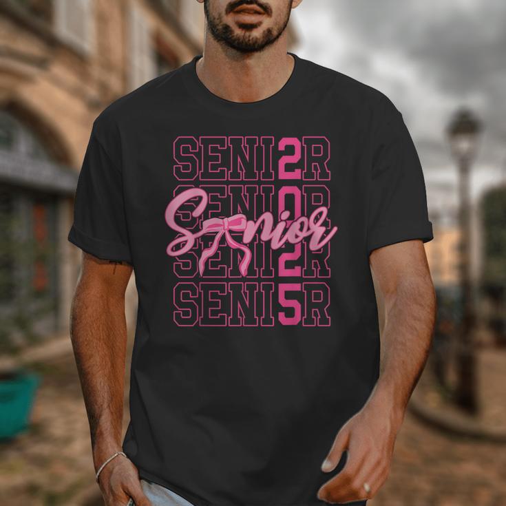 Senior 2025 Coquette Pink Bow Class Of 2025 Back To School Unisex T-Shirt