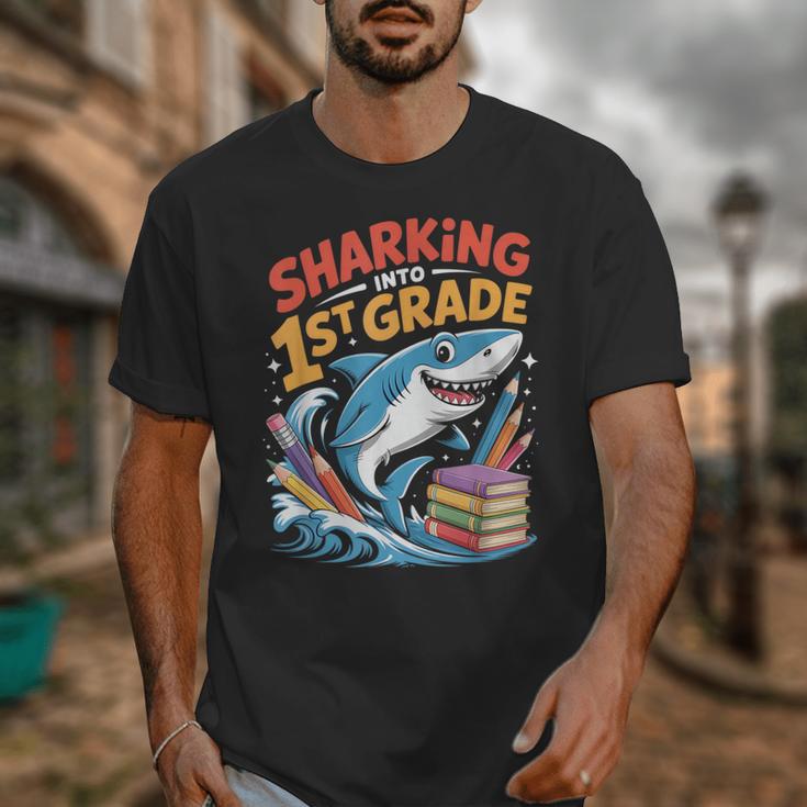 Sharking Into 1st Grade Back To School Shark Unisex T-Shirt Sharking Into 1st Grade Back To School Shark Unisex T-Shirt