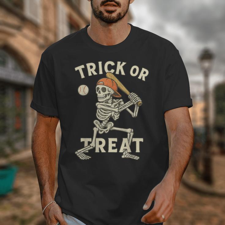 Skeleton Baseball Halloween Costume Men Boys Kids Tee Unisex T-Shirt