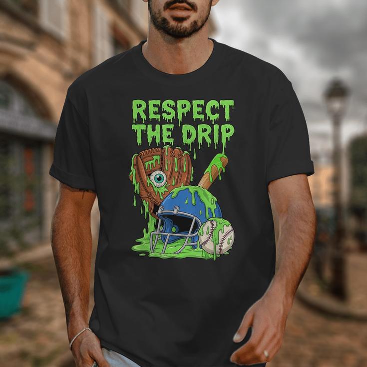 Spooky Zombie Respect The Drip Baseball Halloween Unisex T-Shirt Spooky Zombie Respect The Drip Baseball Halloween Unisex T-Shirt