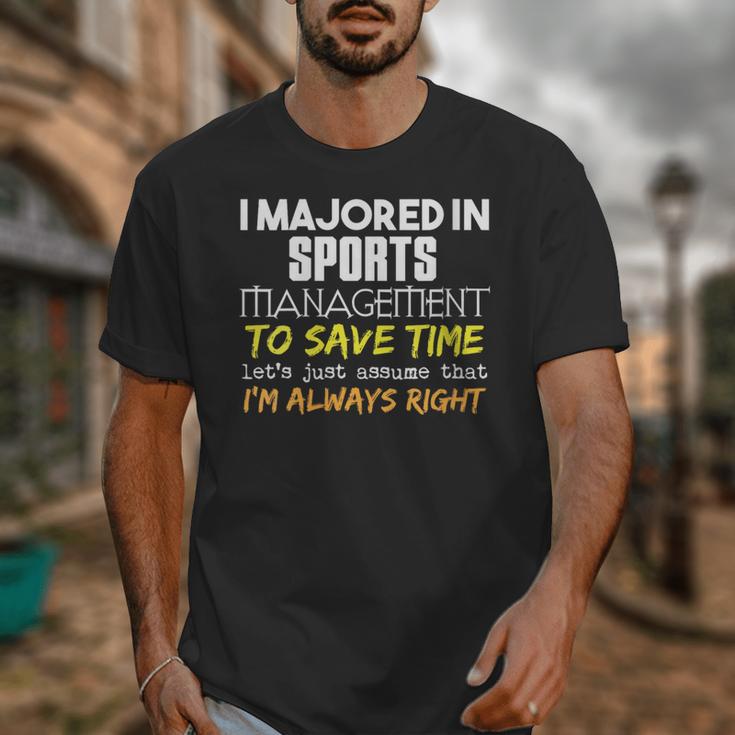 Sports Management Major For Back To School Unisex T-Shirt Sports Management Major For Back To School Unisex T-Shirt