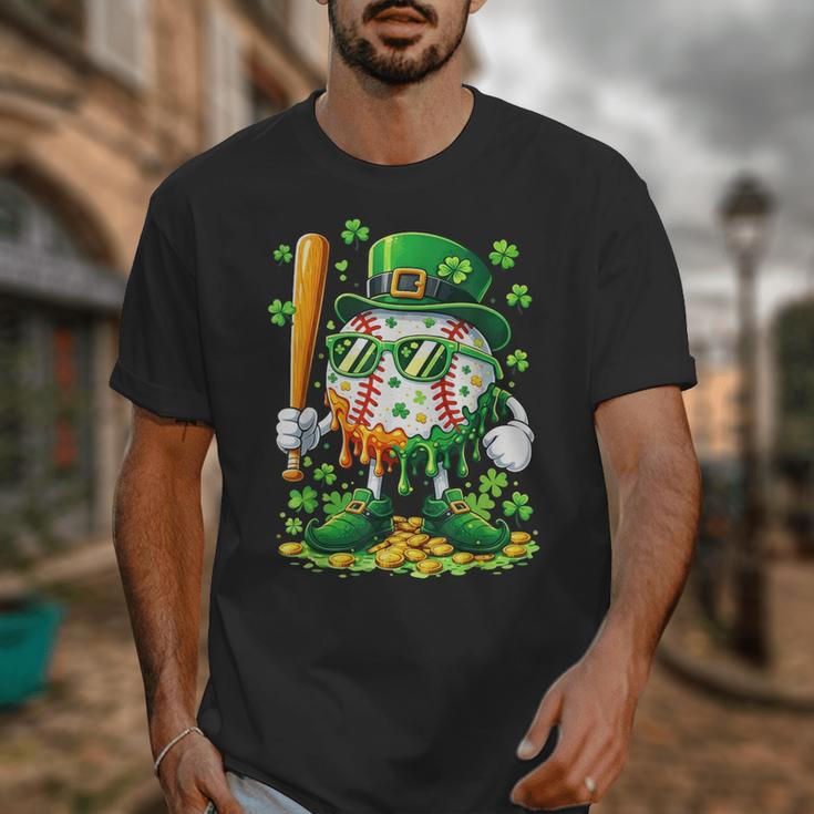 St Patricks Day Baseball Ice Cream Baseball Player Cartoon Unisex T-Shirt St Patricks Day Baseball Ice Cream Baseball Player Cartoon Unisex T-Shirt