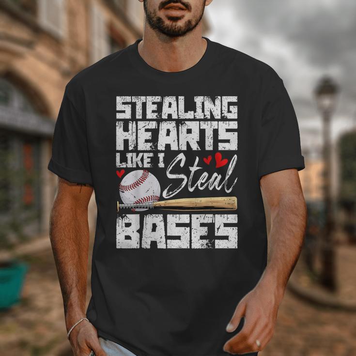 Stealing Hearts Like I Steal Bases Baseball Valentines Unisex T-Shirt Stealing Hearts Like I Steal Bases Baseball Valentines Unisex T-Shirt