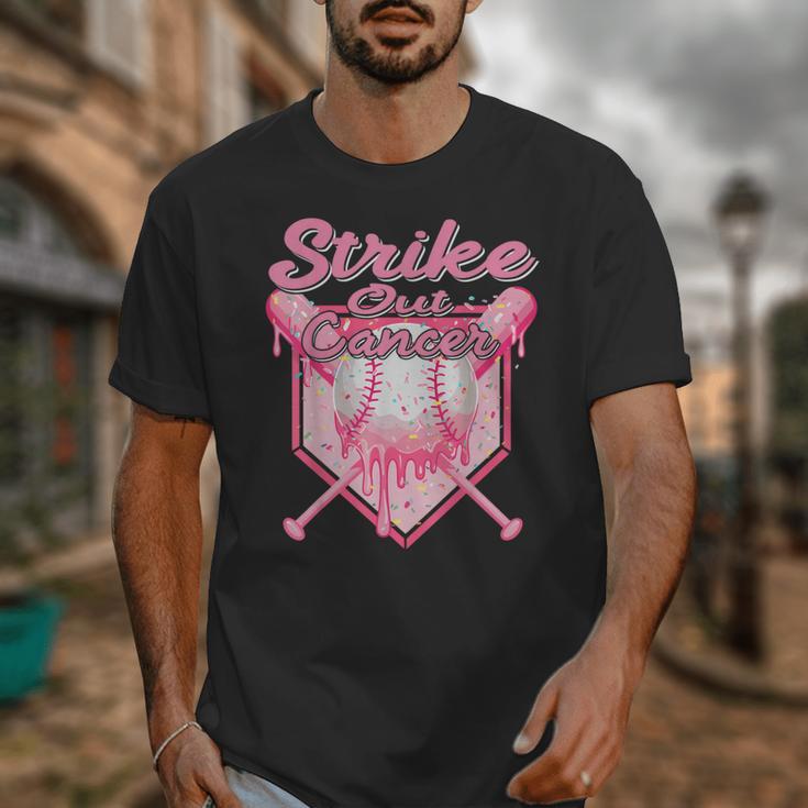 Strike Out Breast Cancer Baseball Drip For Boys Youth Unisex T-Shirt