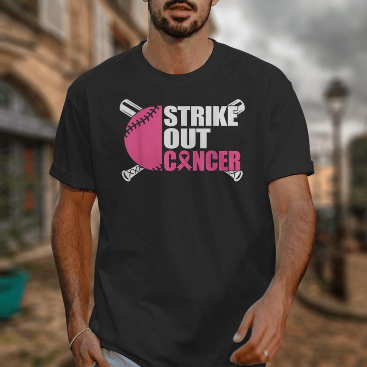 Strike Out Cancer Breast Cancer Awareness Baseball Warrior Unisex T-Shirt Strike Out Cancer Breast Cancer Awareness Baseball Warrior Unisex T-Shirt