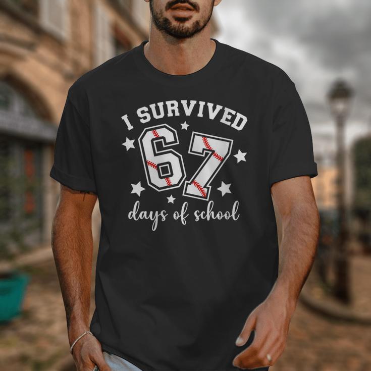 I Survived 67 Days Of School Baseball Six Seven Teacher Unisex T-Shirt I Survived 67 Days Of School Baseball Six Seven Teacher Unisex T-Shirt