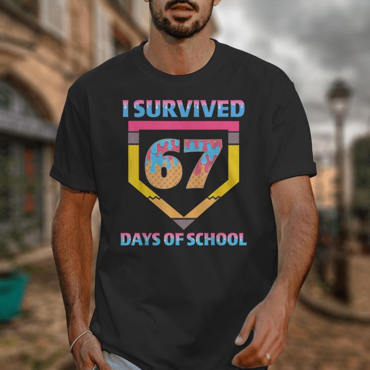 I Survived 67 Days Of School Baseball Trend For Boys Girls Unisex T-Shirt I Survived 67 Days Of School Baseball Trend For Boys Girls Unisex T-Shirt